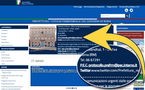 Il ricorso al Prefetto tramite PEC 1 pref roma