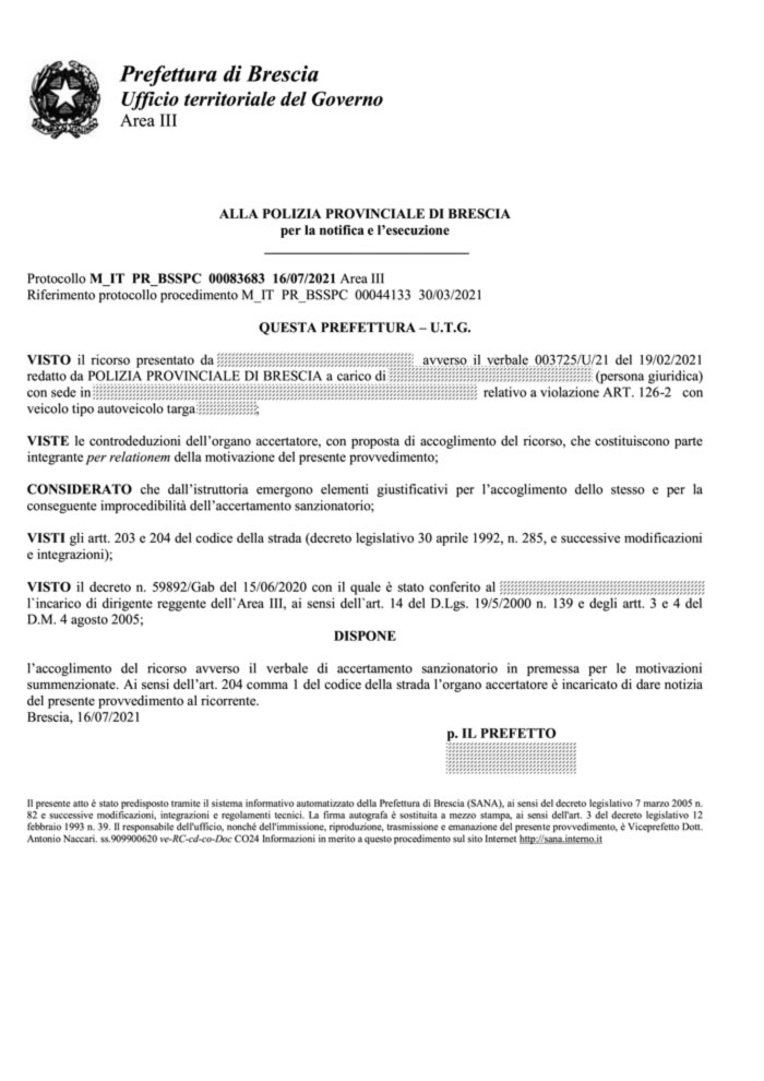 ordinanza brescia